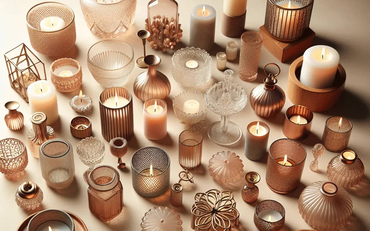 different types of candles holders 